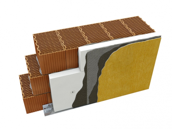 Polystyrenové desky se lepí s pomocí tmele přímo na obvodovou stěnu domu (SIG CZECH).