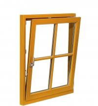 Bezpečné okno musí mít kromě minimálně 2 bezpečnostních bodů také kliku s blokovacím tlačítkem nebo zámkem.