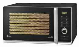 Volně stojící mikrovlnná trouba MH-6387 (LG) s horkovzdušnou troubou (1 000 W), 23 l, maximální výkon 850 W, cena 4 990 Kč (LG ELECTRONICS).