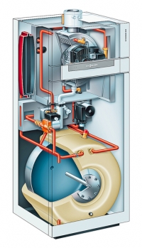 Kotel Vitodens 333-F s plynovým hořákem MatriX a topnou plochou Inox-Radial z ušlechtilé oceli skýtá vysoký komfort tepla a pitné vody.