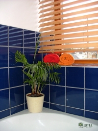 Bambusová žaluzie v koupelně