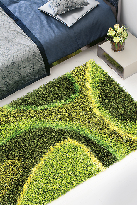 Ručně vázaný indický koberec Bakero – Delphi Green, rozměry 120x180 cm, cena 6 880 Kč (carolicarpets.cz).