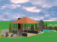 3D ukázka vizualizace zahrady.
