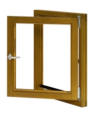 Bezpečné okno musí mít kromě minimálně 2 bezpečnostních bodů také kliku s blokovacím tlačítkem nebo zámkem.