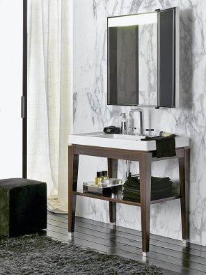 Era, elegantní a vzdušně působící koupelnový nábytek, cena k doptání  (vyrábí Keramag, dodává Sanitec).