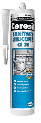 Sanitární silikon CS 25, cena od 100 Kč/280 ml.
