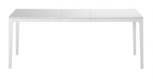 Rozkládací stůl Al (design Marco Zito, Casamania), rozměr 150/200 x 80 cm, materiál lakovaný hliník a laminát/sklo, cena od 51 680 Kč, EXX.