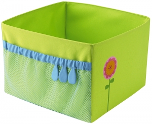 Textilní box Květina, materiál bavlna a polyester, rozměry 33 x 23 x 33 x cm, cena 730 Kč (LOKKI).