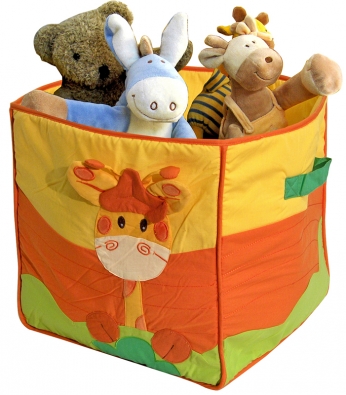 Box na hračky z kolekce Savana, 100% bavlna, ­rozměr 35 x 35 x 35 cm, cena 1 220 Kč (About kids).