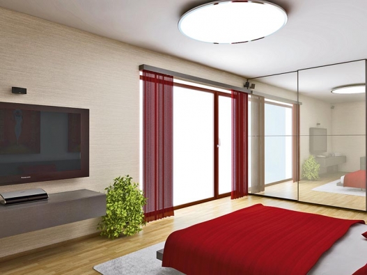 Varianta moderní: nábytek v dýze wengé od firmy Poliform doplňuje světlá reliéfní tapeta a bílý koberec s nízkým vlasem (vyrábí Limited Edition).