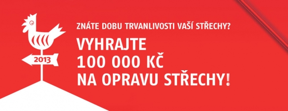 Registrujte se a vyhrajte renovaci střechy zdarma v hodnotě až 100 000 Kč.