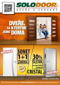 Nyní při koupi celoskleněných dveří v kompletu se zárubní získáte v průběhu března a dubna 2014 od společnosti SOLODOOR na tuto speciální zárubeň slevu ve výši 30 %.