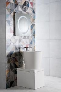 Sérii lze kombinovat s jednobarevnými obklady v mnoha odstínech, nabízí bohaté použití nejen v koupelnách, ale kdekoliv v interiéru.