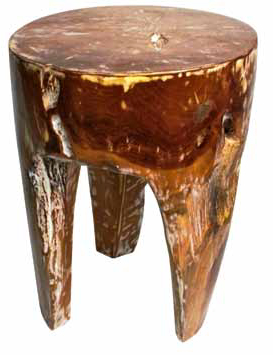 Stolička z teakového dřeva, úprava White Wash, 33 x 33 x 43 cm, cena  1 700 Kč, BLACK OX.