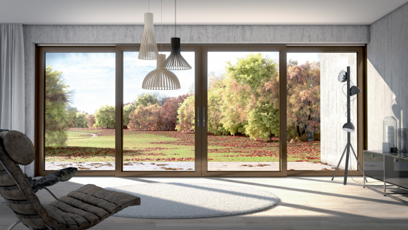 Nový posuvně-zdvižný systém Schüco LivIngSlide propojí interiér s domu s venkovní terasou. (Zdroj: Schüco CZ)