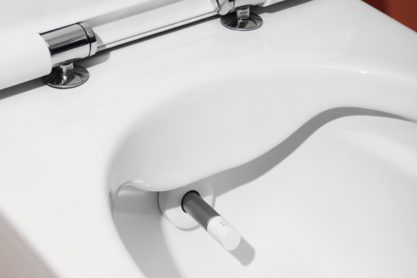 Detail bidetové spršky toalety Cleanet Navia, kterou představila společnost Laufen (Zdroj: LAUFEN)