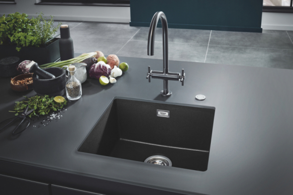 GROHE Kitchen Solutions Composite Sinks – Granite Black (Zdroj: GROHE)