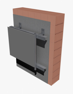 Skladba provětrávané fasády (bez vložené tepelné izolace) s obvodovými bloky HELUZ FAMILY či FAMILY 2in1 (zdroj: HELUZ)