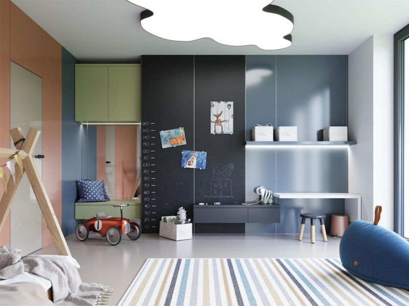 Obklad stěny EFEKTA, dětský pokoj					foto: JAP FUTURE