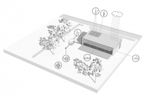 Pultová střecha s jižním sklonem, solární technika, prosklená jižní fasáda a slunolamy jsou průvodními znaky provedení domu ECOpixel v pasivním energetickém standardu