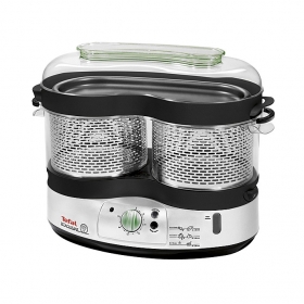Vita Cuisine – rychlý a šetrný parní hrnec, dva nerezové parní košíky s objemem 2,5 l, nádoba s nepřilnavým povrchem na vaření omáček a nádoba na vaření rýže, cena 3 399 Kč (TEFAL).