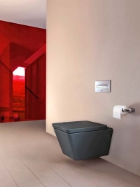 Z kolekce Il Bagno Alessi dOt (LAUFEN) je závěsný klozet s poklopem se systémem měkkého dopadu, LAUFEN BATHROOM.