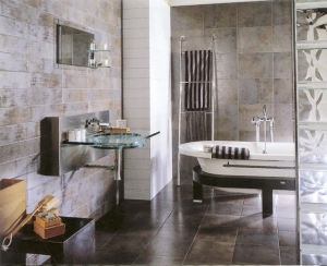 Série Iron, obklad Venis (PORCELANOSA), obklad 33,3 x 44,6 cm, cena 4 959 Kč/m² dlažba 33,3 x 33,3 cm, cena 4 602 Kč/m², IL BAGNO.