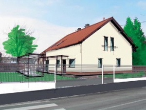 Součástí projektu je rovněž návrh nového plotu, který lépe ladí s rekonstruovaným objektem.