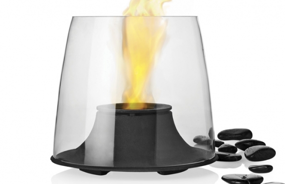Kompaktní minikrb Fuego (Stelton) na biolíh, 23,2 cm x 22,8 cm x 23,2 cm.