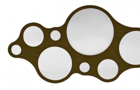 Zrcadlo Bubbles (Calligaris), rozměr 98 x 51,5 cm.