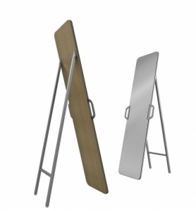 Zrcadlo Prêt-à-Porter (Casamania by Frezza, design Carlo Tinti), lakovaná MDF a hliník.
