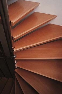 Detail schodiště v rodinném domě.