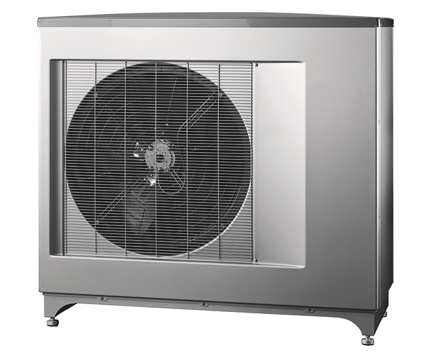 Tepelné čerpadlo NIBE F2300 s kompresorem SCROLL EVI je schopno zajistit teplotu topné vody až 65 °C. Při venkovní teplotě –25 °C klesne výstupní teplota pouze na 63 °C (NIBE)