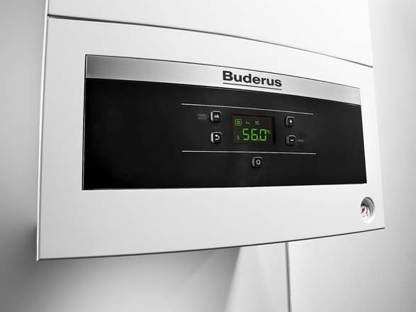 Displej plynového kondenzačního kotle Buderus Logamax plus GB062. Kotel je zařazen do dotačního programu a lze tak získat státní příspěvek v rámci „Kotlíkové dotace“.