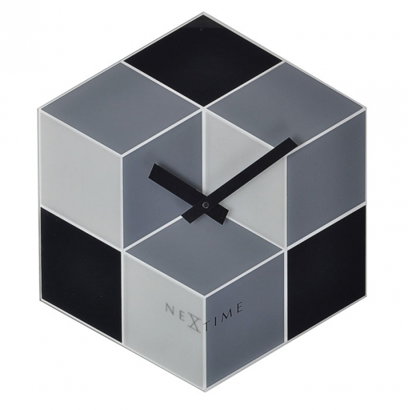7. Hodiny Cubic, 38 x 43 x 4 cm, www.okay.cz