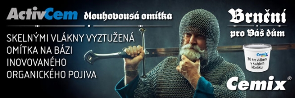 Společnost LB Cemix vyvinula novou fasádní omítku, která dům chrání jako dokonalé brnění. Novinku naleznete v sortimentu pod názvem ACTIVCEM.