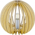 Dřevěné lamely v přírodním odstínu tvoří stínidlo stolní lampy Cossano, Ø 26 cm, výška 22 cm, cena 559 Kč, www.hornbach.cz