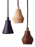 3. Závěsná LED lampa Blossom, mořený dub/tkanina, Ø 8,5 cm, Applicata, cena 1 815 Kč, www.trendyliving.dk 
