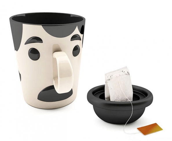 Hrnek s víčkem Charles, porcelán se silikonovým víčkem/miskou na čajový sáček, Balvi, cena 325 Kč, www.naoko.cz