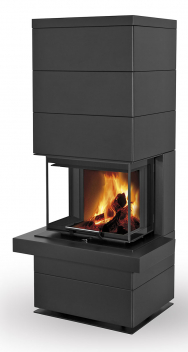 Jmenovitá účinnost designového krbu CARA CS 03 je 82,1% a tepelný výkon za hodinu začíná na 2,9 kW