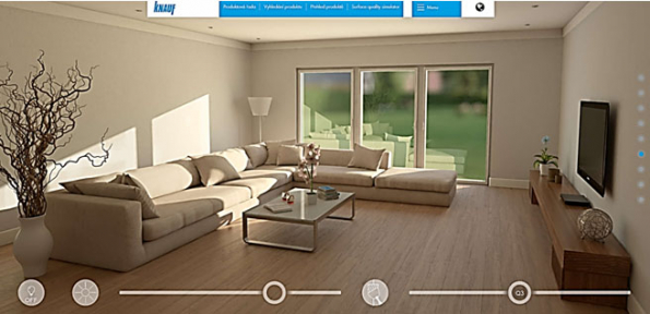 Knauf na stránkách www.knaufperfectsurfaces.com nabízí ukázku toho, jak jednotlivé kvality povrchů Q1 – Q4 vypadají v různém světle – ať už během dne, kdy se do stěny opře ostré slunce, nebo večer, při rozsvícení umělého osvětlení. Najdete v ní také praktické rady a ukázky, jak materiály vybírat a jak s nimi pracovat. Aplikaci PERFECT SURFACES si můžete stáhnout i na Google Play nebo App Store. 