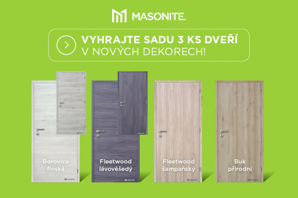 Soutěžte o sadu 3 ks dveří v nových dekorech (Zdroj: MASONITE)