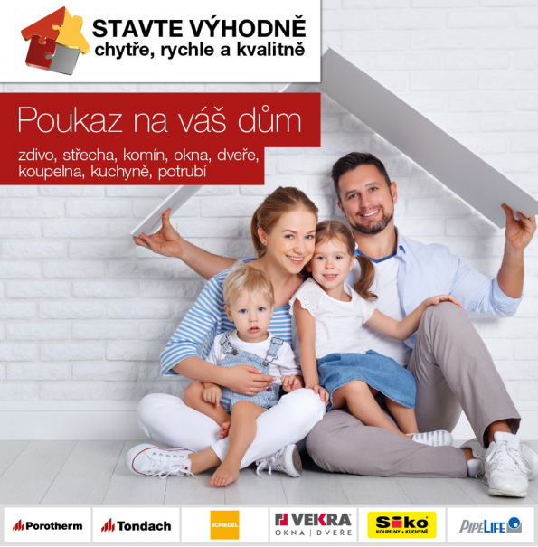 Jaro už je tu! A pokud jste se rozhodli v tomto roce stavět, je potřeba začít. Vaše stavba si určitě zaslouží poctivý stavební materiál za skvělou cenu. Není na co čekat, je třeba využít akce Stavte výhodně, která bude trvat jen do 31. května. Během tohoto období můžete čerpat slevy na stavební materiály Porotherm, Tondach, Schiedel, Vekra, Pipelife a Siko. (Zdroj: Wienerberger)