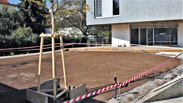 Každý trávník potřebuje živiny, aby správně prosperoval. Poté, co se ukládáním vrstev dostanete přibližně 5–6 cm pod finální úroveň terénu, doporučuji v předposlední vrstvě smíchat písek s 5 % hroznového kompostu Biovin. Ten podporuje rozvoj půdních organismů, což vede k lepšímu zakořenění, stabilnímu růstu a snížení pravděpodobnosti výskytu onemocnění. Další složkou této vrstvy by měl být Zeolit, který na sebe poutá živiny, vodu a zajišťuje celkové provzdušnění půdy. Zeolit by měl tvořit přibližně 5 % předposlední vrstvy. Vhodné je zamíchat do ní také 10 % rašeliny. Celková ideální skladba je tedy 80 % písku, 10 % rašeliny, 5 % Biovinu a 5 % Zeolitu.