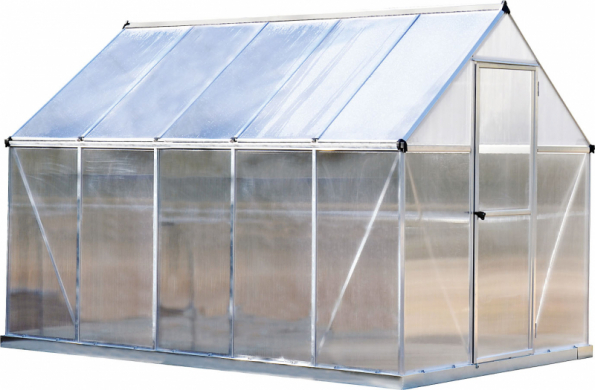 Skleník Palram Multiline má odolný plášť z polykarbonátu, rozměry 185 x 310 cm, výška 209 cm. Koupíte jej v síti prodejen Hornbach za 9 990 Kč