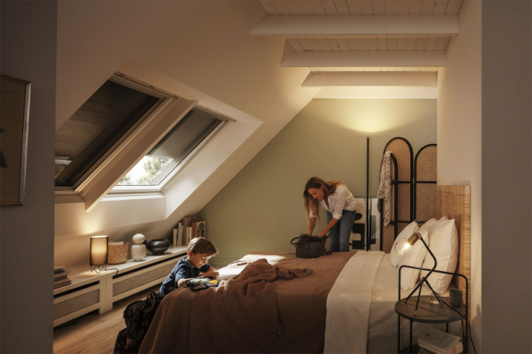 Sortiment venkovní stínicí techniky VELUX zahrnuje i lehké venkovní rolety na solární pohon (VELUX)