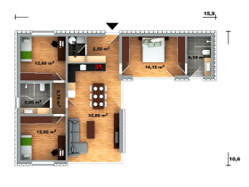 KRISTÝNA 51 B - půdorys