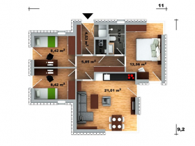 KRISTÝNA 54 - půdorys