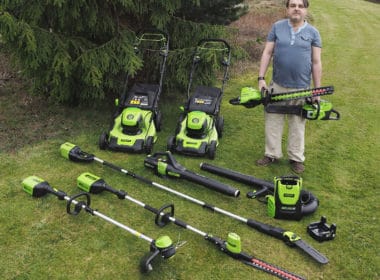 Aku zahradní technika Greenworks 60V – sekačka a příslušenství