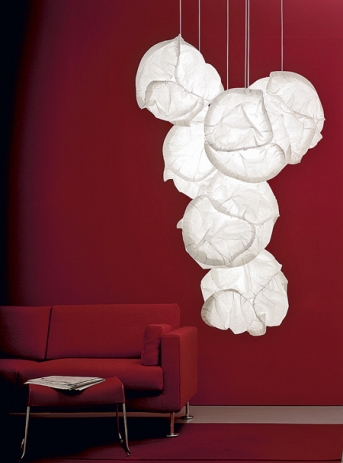 Cloud, polyester, formovatelný a ohnivzdorný, cena od 9 400 Kč (Belux, dodává BULB).